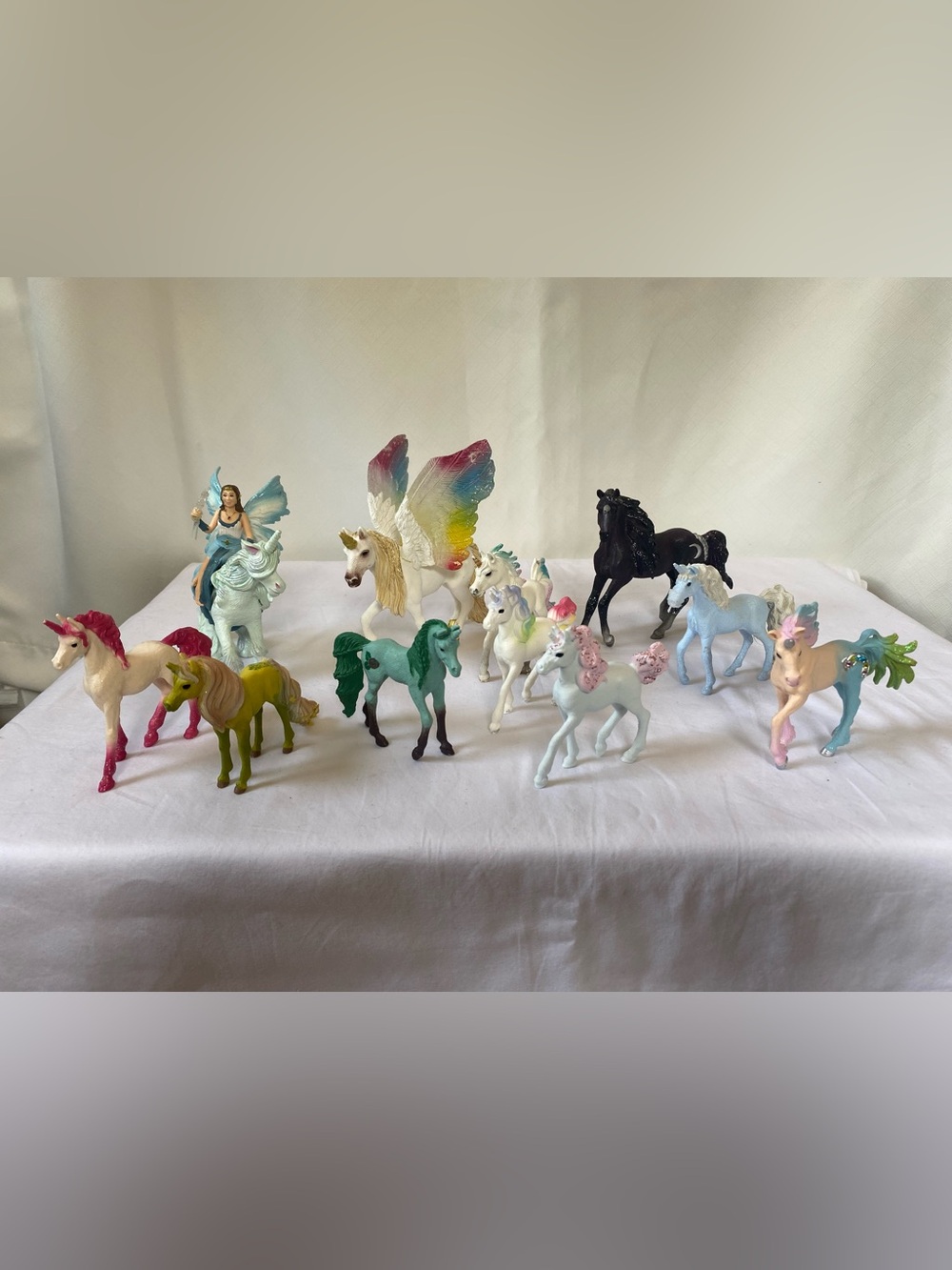 Schleich Bayala Mythical Creatures Moon Unicorns Pegasus Mare Set Of 11 Figures